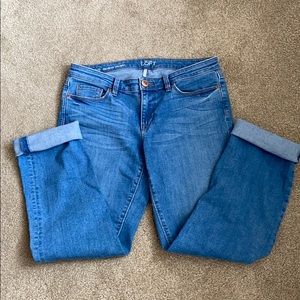 LOFT straight jeans cropped or ankle, size 28/6